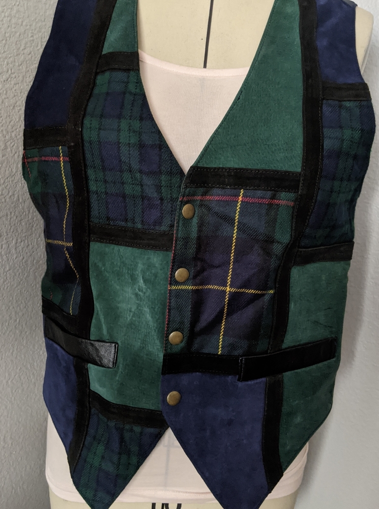 Patchwork Suede Vest